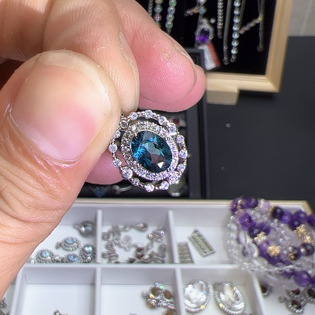 紫晶珠宝半成品银S925镶嵌