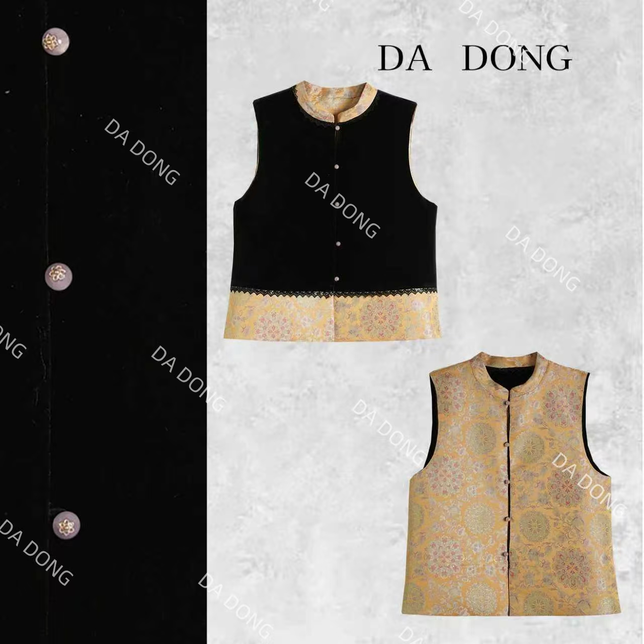 花琅--中式国风气质洋气时尚女士百搭轻奢宽松休闲无袖立领马甲