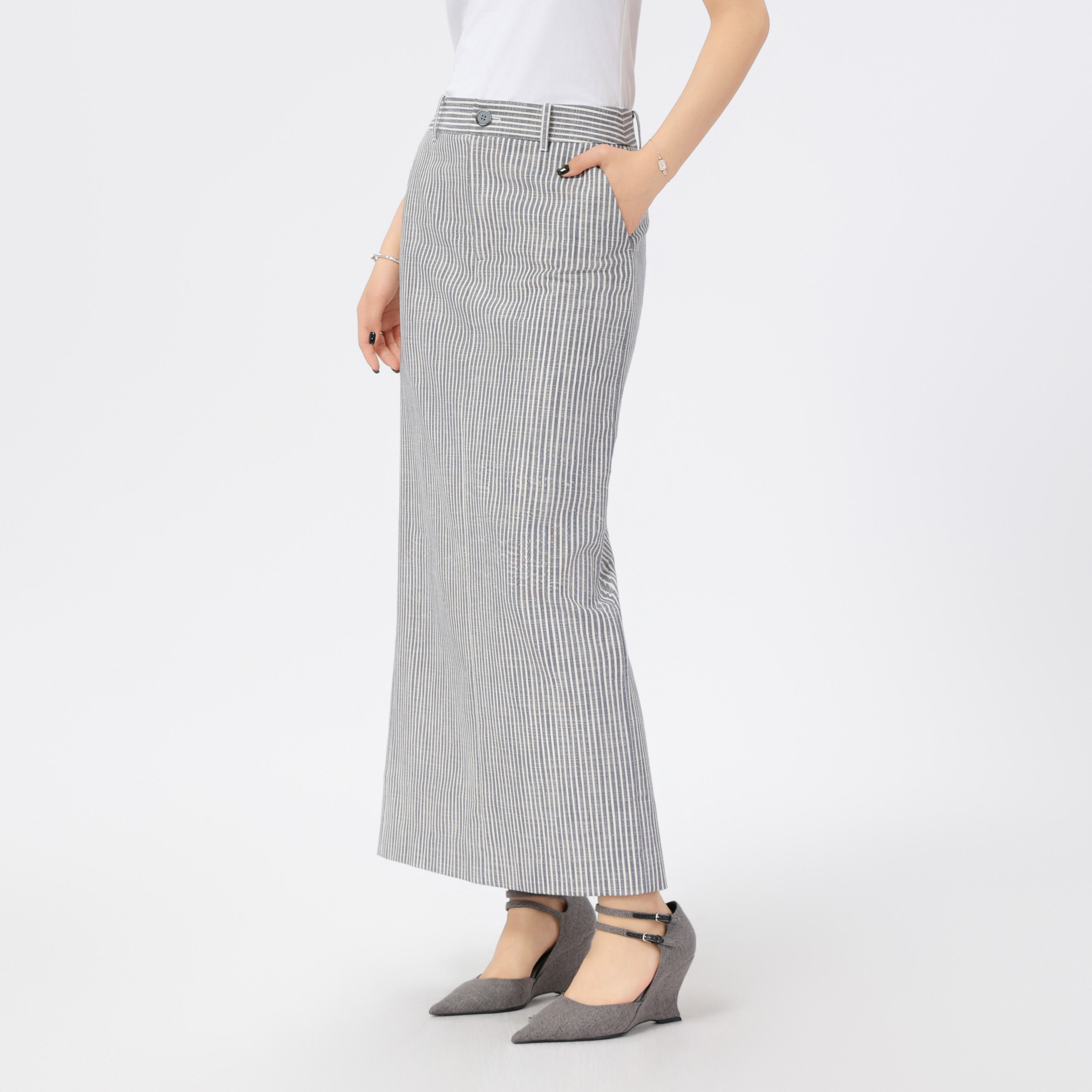 AMASS/阿玛施【娇人一等】新款气质直筒高腰女士长款半裙5296472