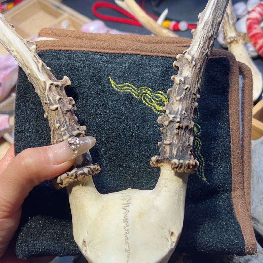 鹿骨把件鹿骨鹿角