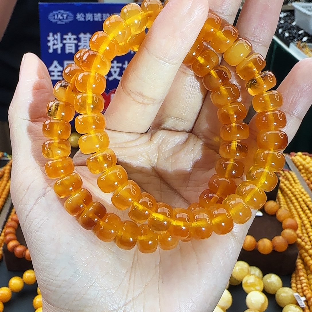 琥珀未镶嵌颈饰10MM 多样性发其一