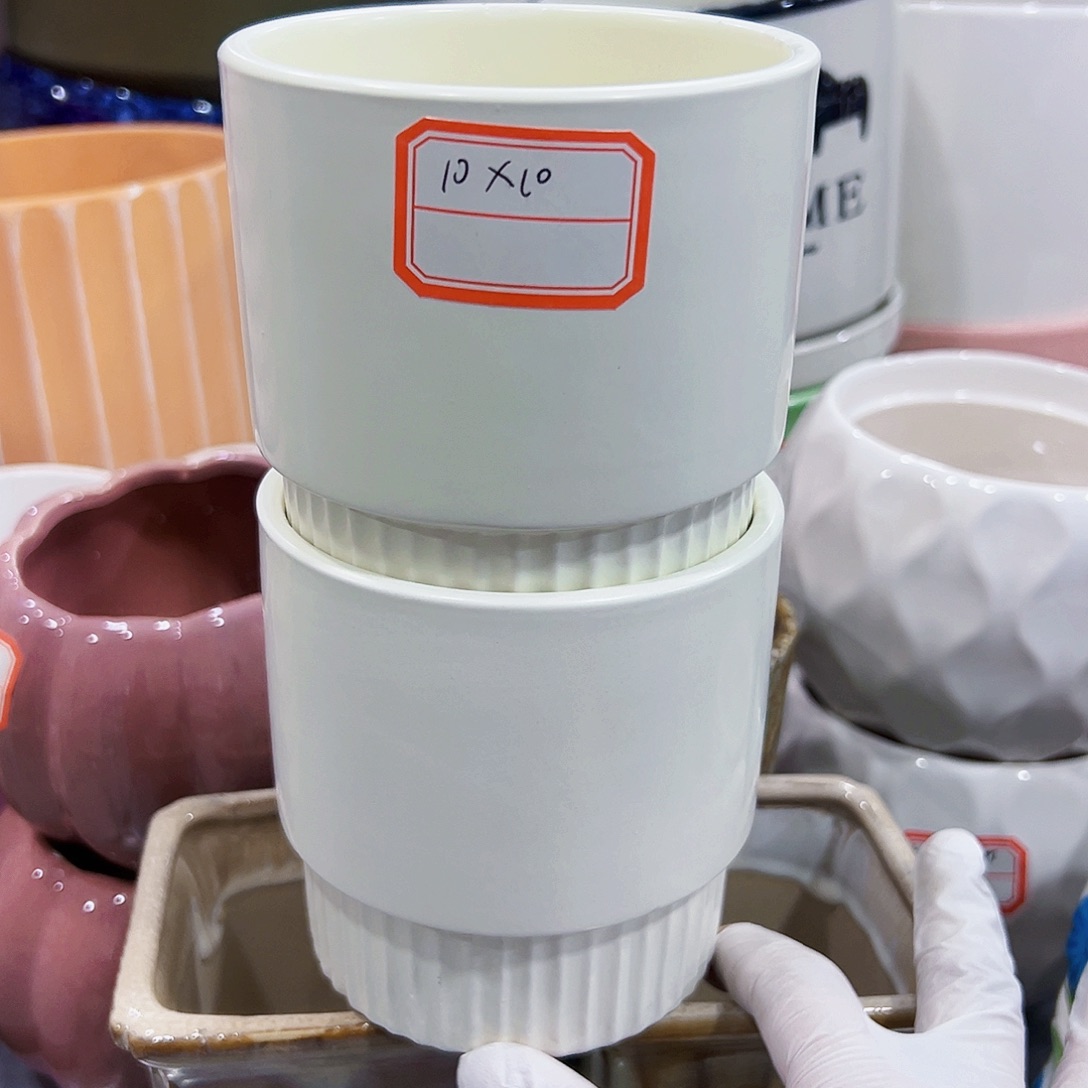 有孔，外贸尾单陶瓷花盆凑单10米包邮