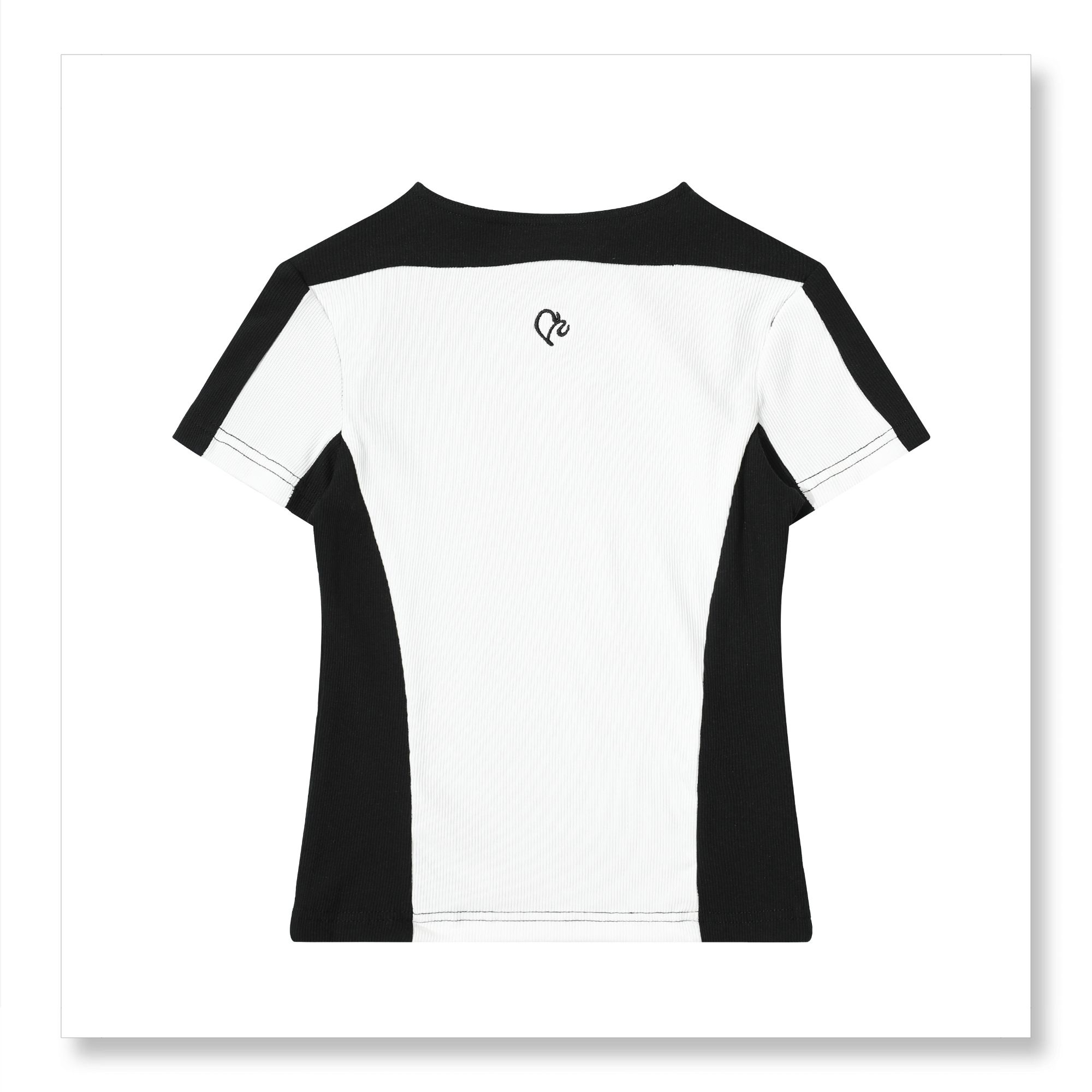 方块儿 直角肩！错视短袖！修身显瘦打底上衣夏季辣妹T恤