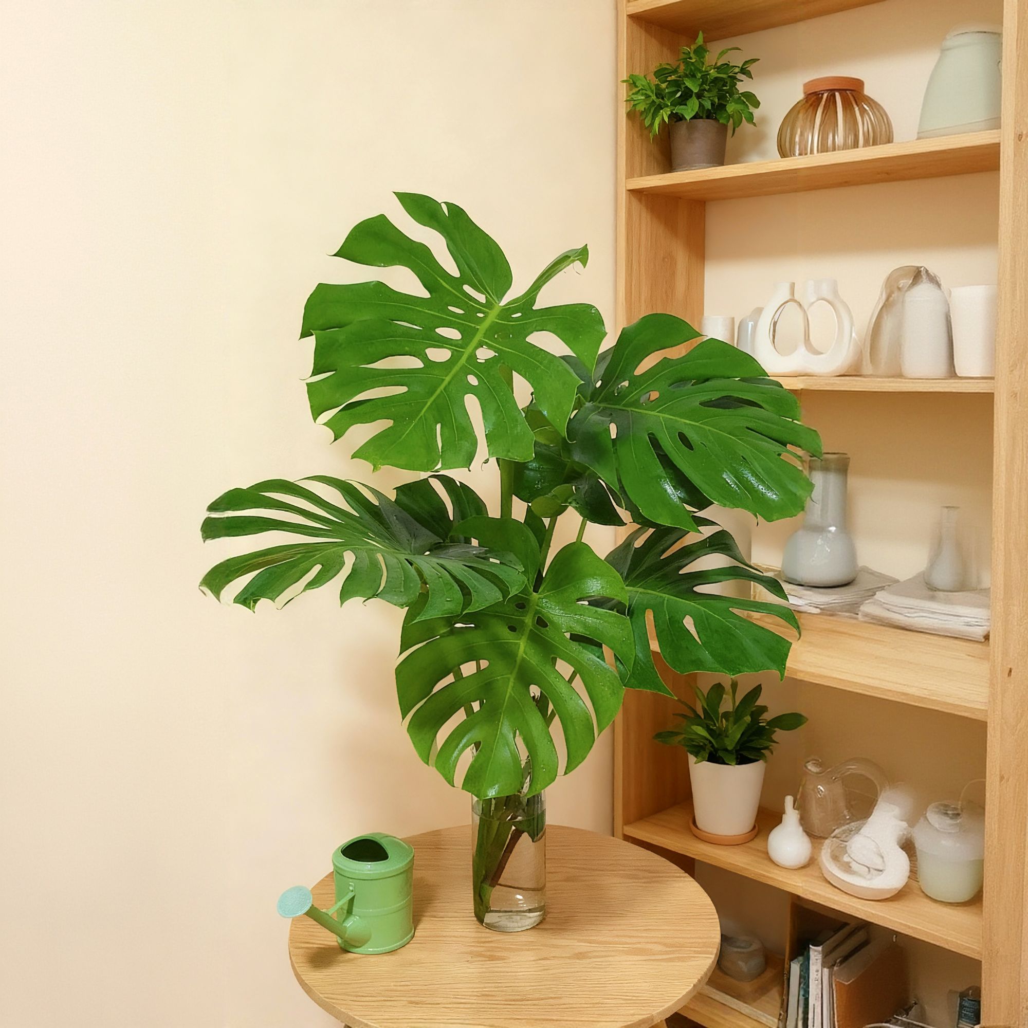 【买一送一】70-90cm3-4叶/株送花瓶开背开洞3年大老桩水培龟背竹