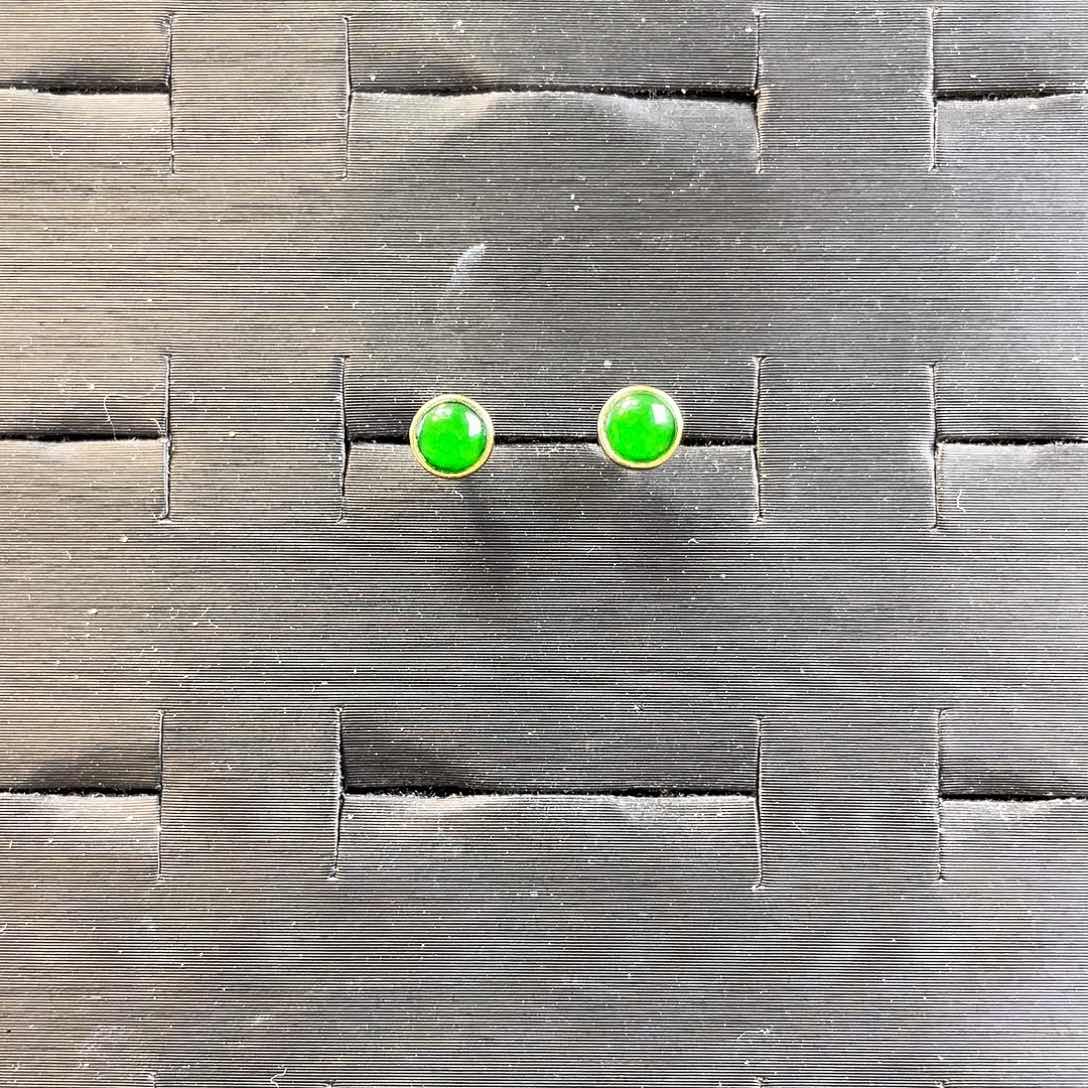 【闪购商品】翡翠耳饰18K金镶嵌天然翡翠Ａ货