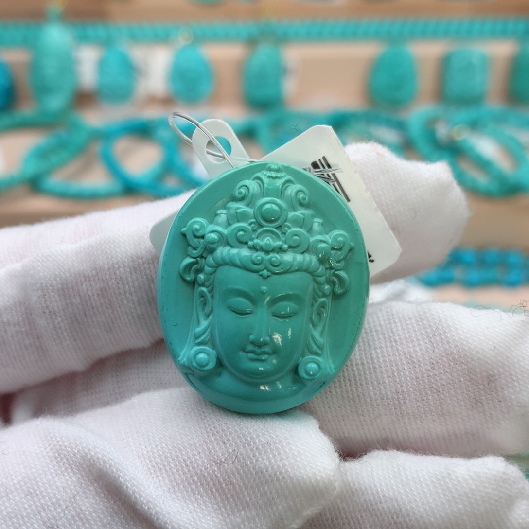 绿松石未镶嵌珠宝奇石23.8mm