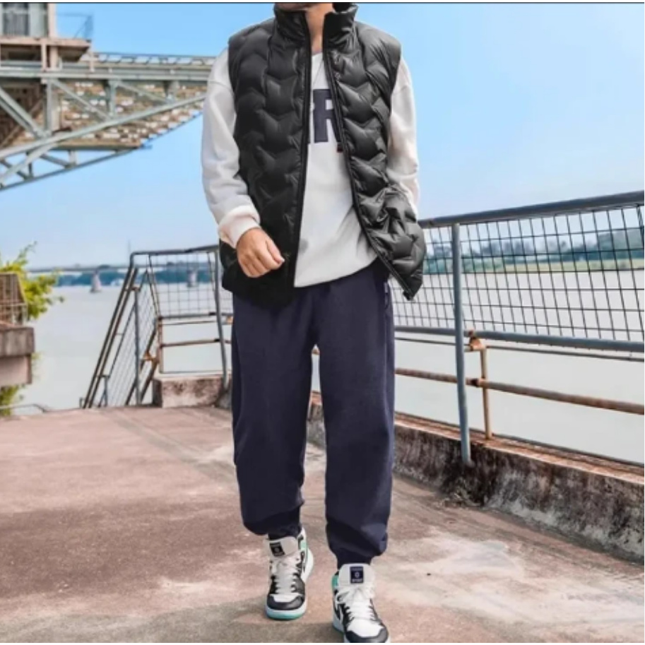 潮牌冬季新款马甲男大码胖子百搭立领保暖外套 XNN