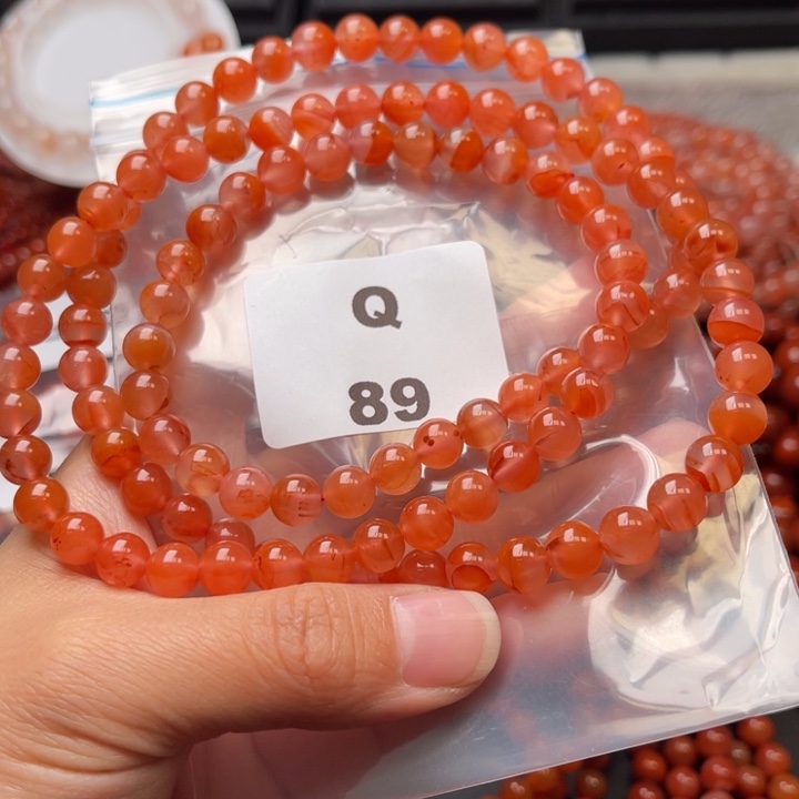 南红玛瑙未镶嵌多样性发货默认微瑕称重7mm