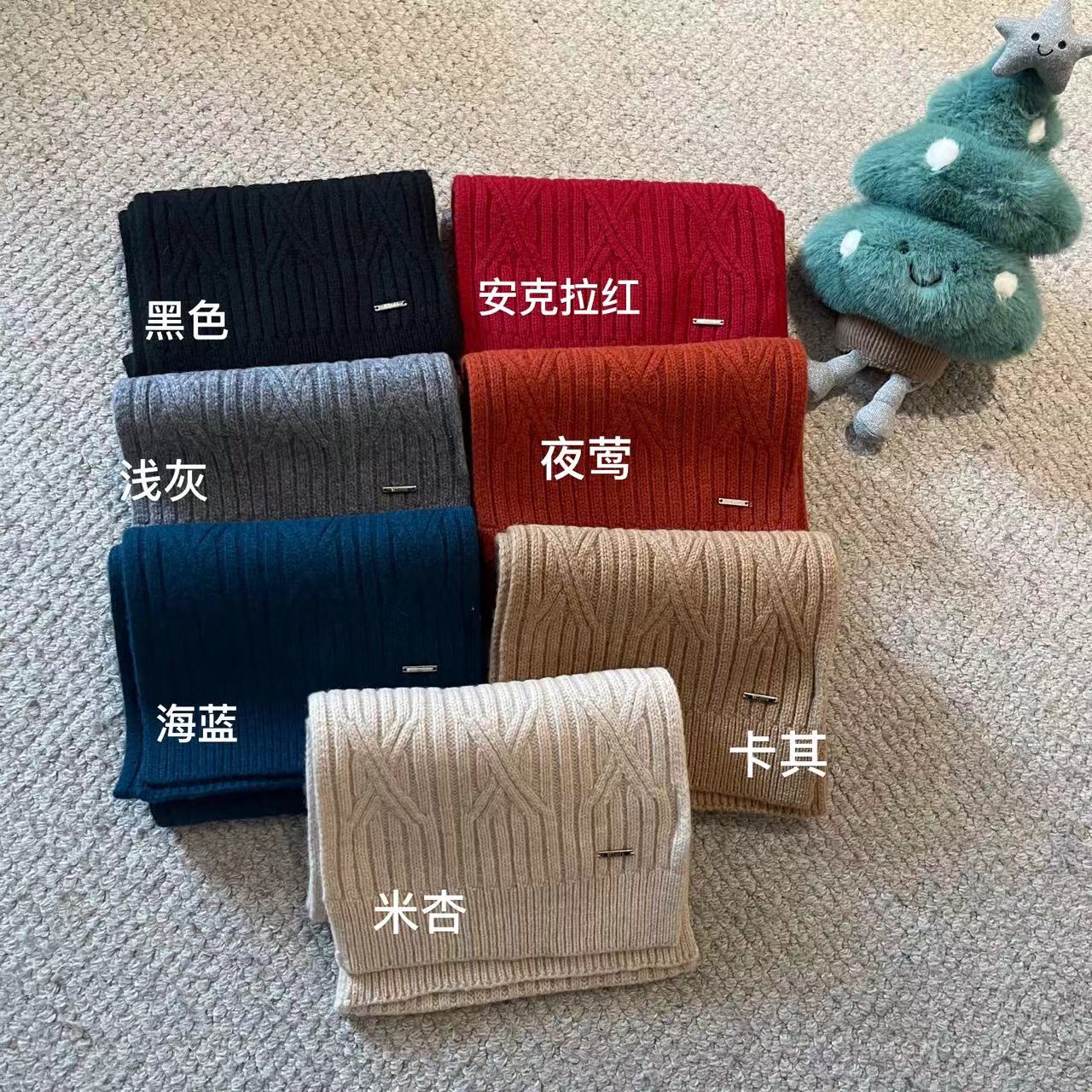 新款时尚百搭简约气质休闲纯色围巾WJ05A1