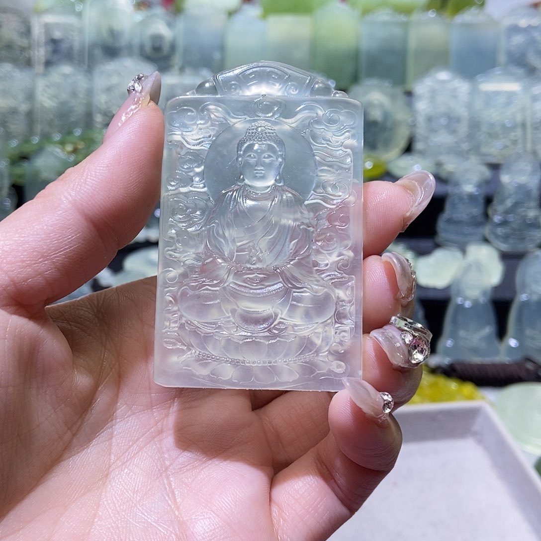 岫玉吊坠未镶嵌可**糖吊坠