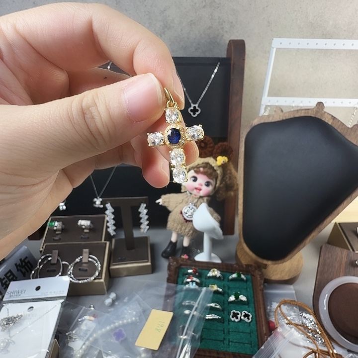 芜***心吊坠925银花岗岩百搭时尚潮流