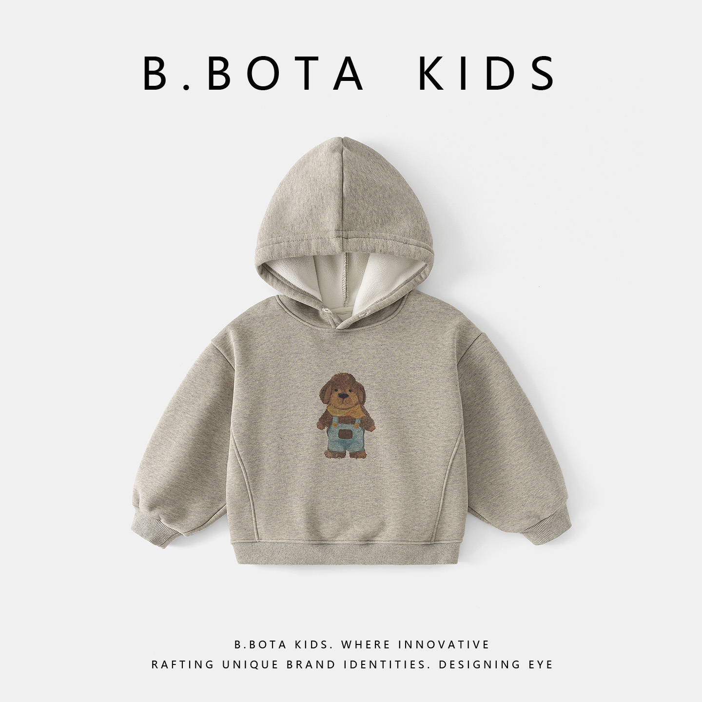 2025冬款儿童休闲连帽加绒卫衣-bt6719