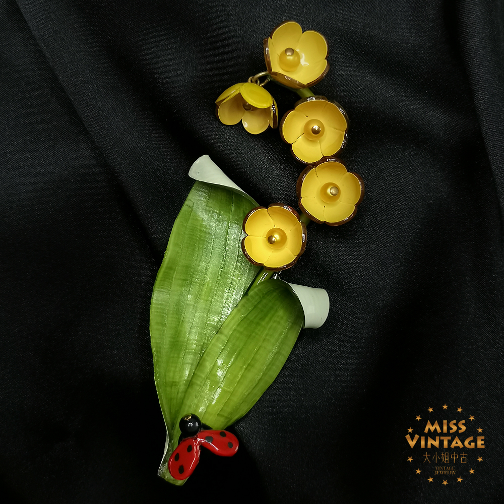 法国cilea Paris手工定制俏皮铃兰胸针[5501121-042]