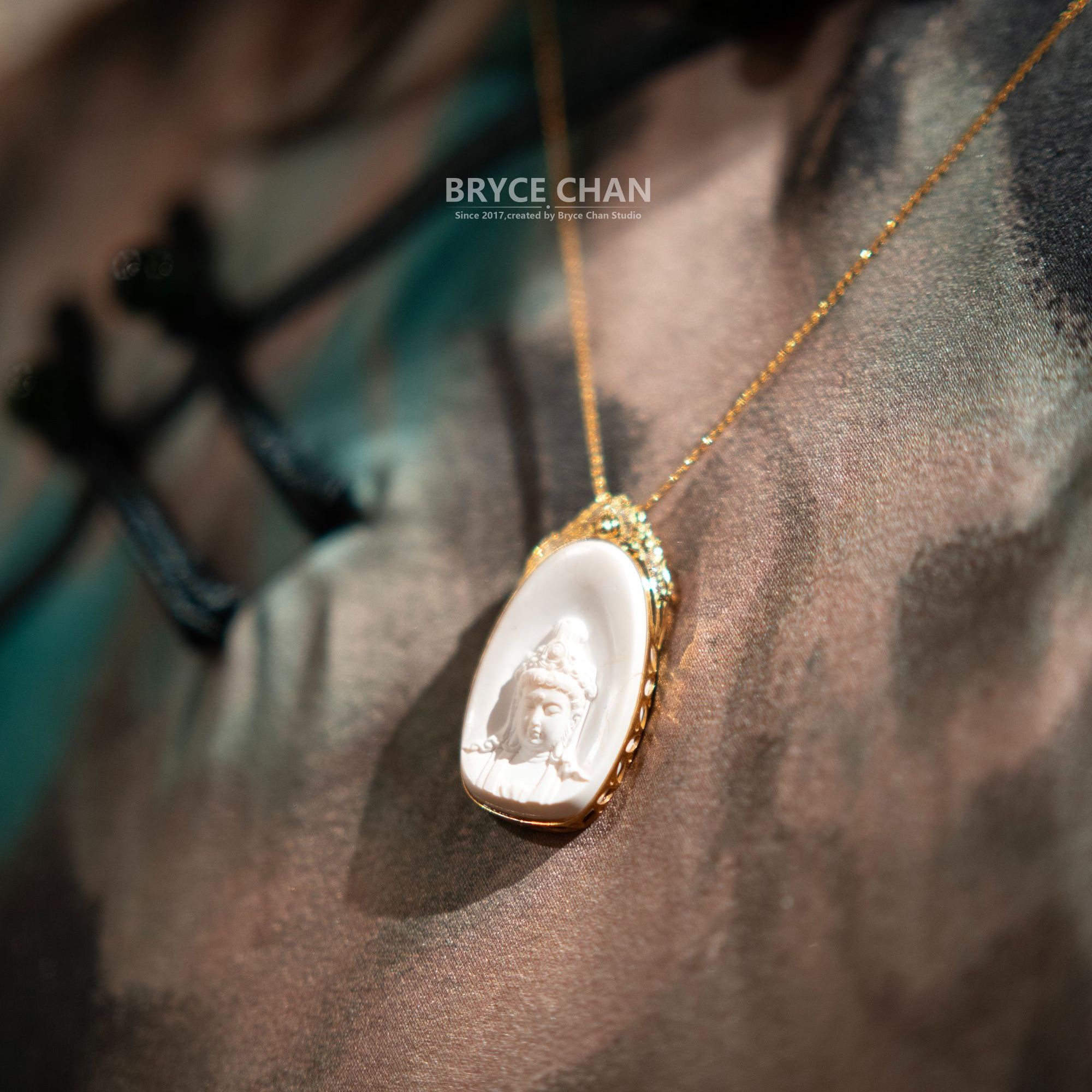 【耀今·漆白观音】（39.6*21*9.9mm·5.5g）老果·观音18K金(不含项链)