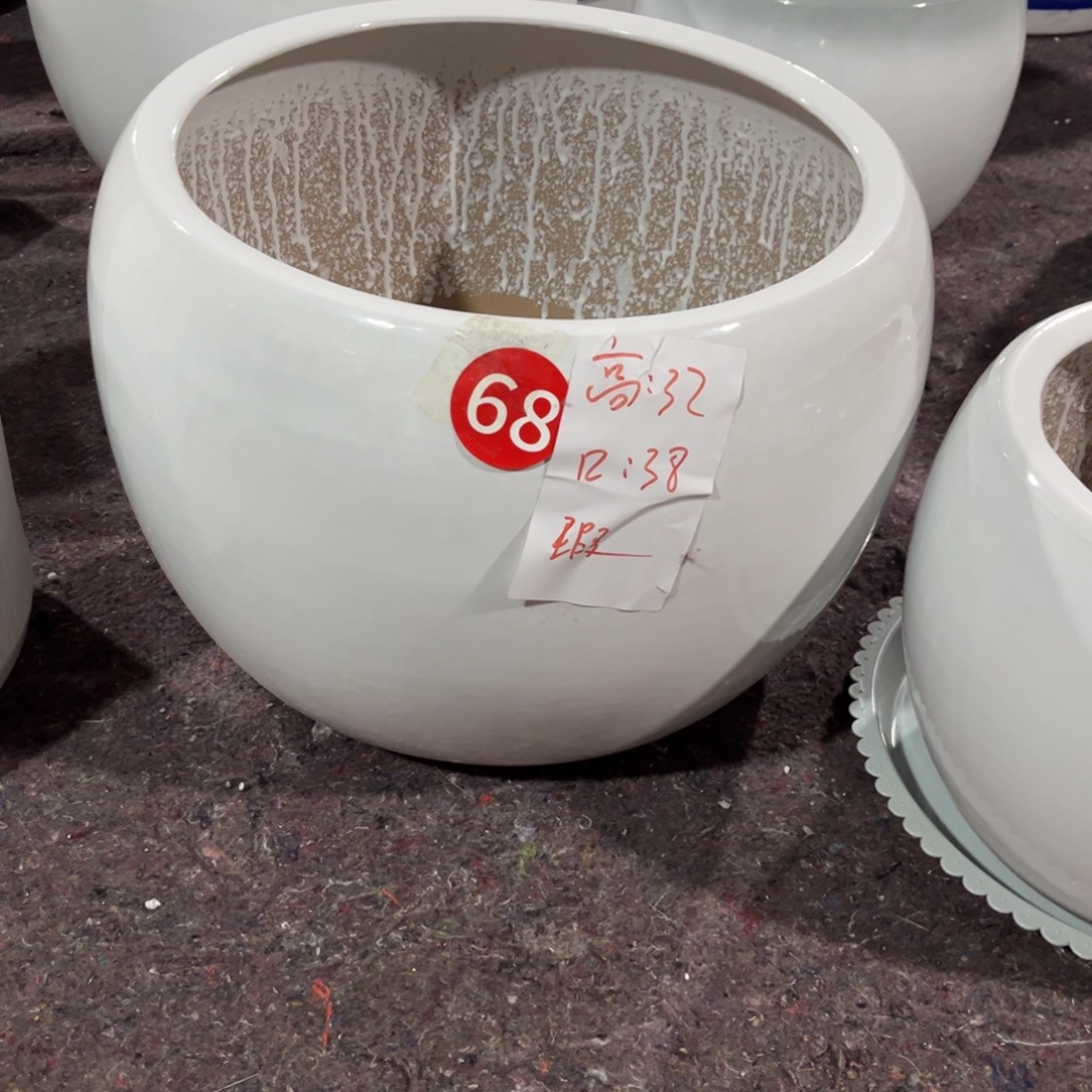 白色球球大号一个花盆