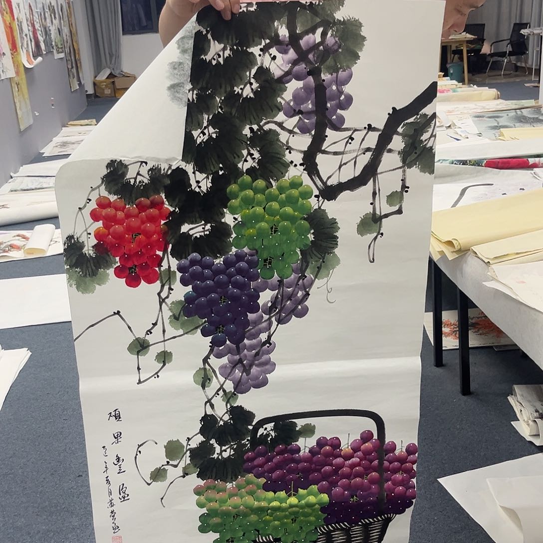 国画绘画作品多次