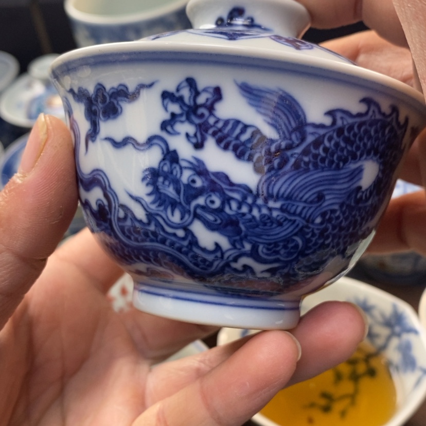 【闪购商品】景德镇青花瓷盖碗