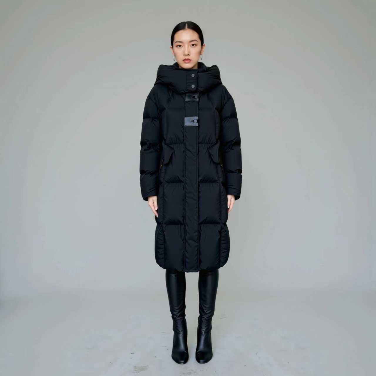 东北被子款冷冬加厚长款过膝羽绒服女款2025新款羽绒服连帽休闲