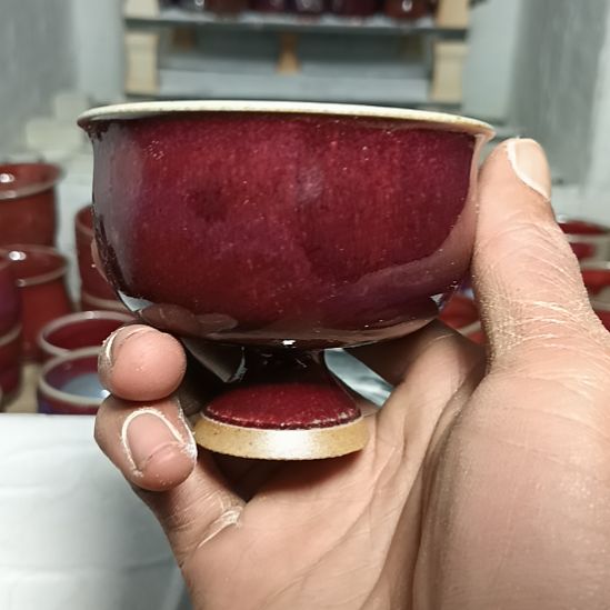 杯钧瓷杯子，纯手工制作！