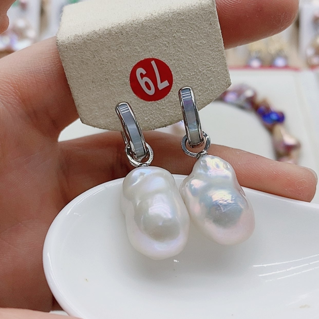 【闪购商品】淡水珍珠耳饰银S925镶嵌