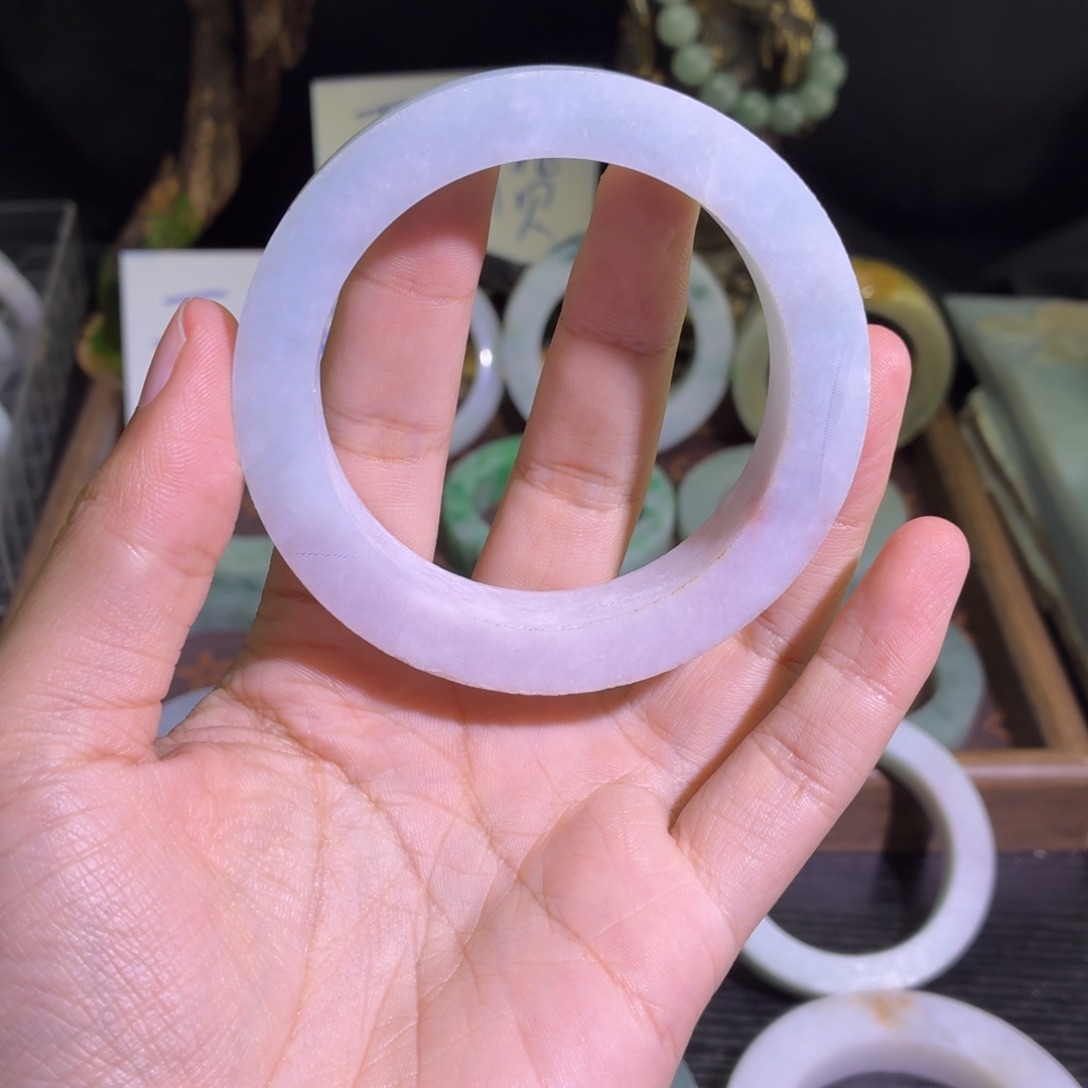 定制翡翠未镶嵌翡翠A货毛胚手镯定制