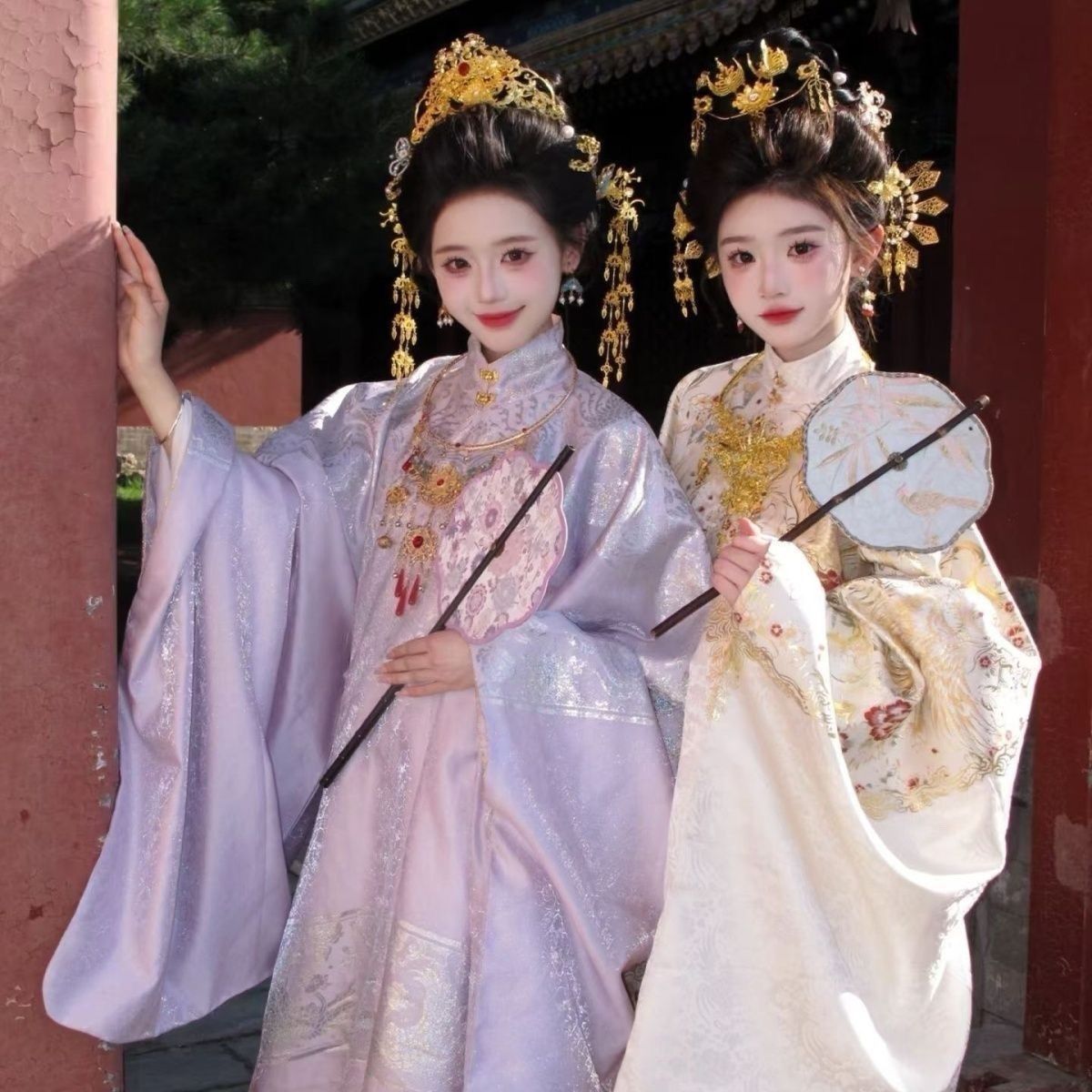 【 凤求凰  】明制织金仿妆花马面裙立领长袄套装女