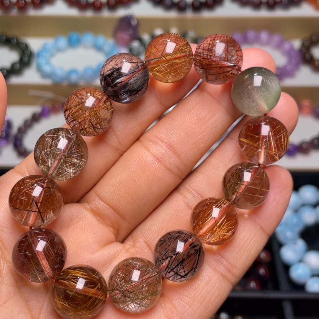 水晶手链未镶嵌彩发晶