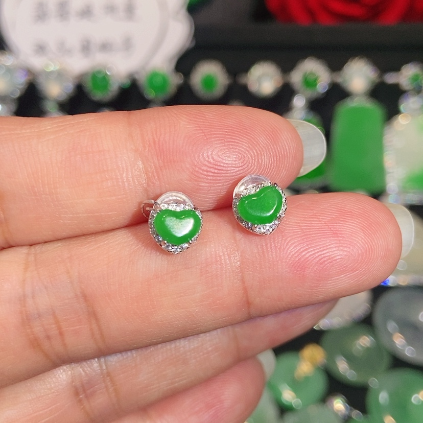 【闪购商品】未镶嵌翡翠耳饰天然翡翠