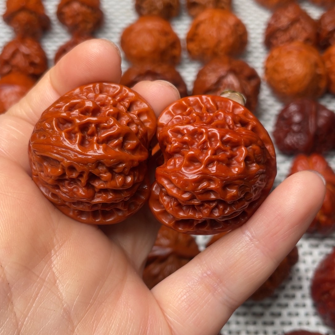 桃核吊坠文玩核桃 手把件 宫灯 38