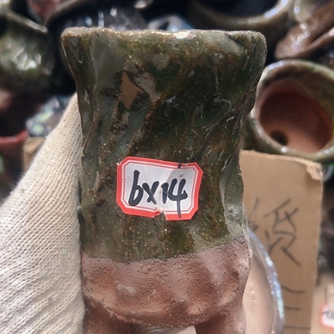 红陶粗陶花盆手工