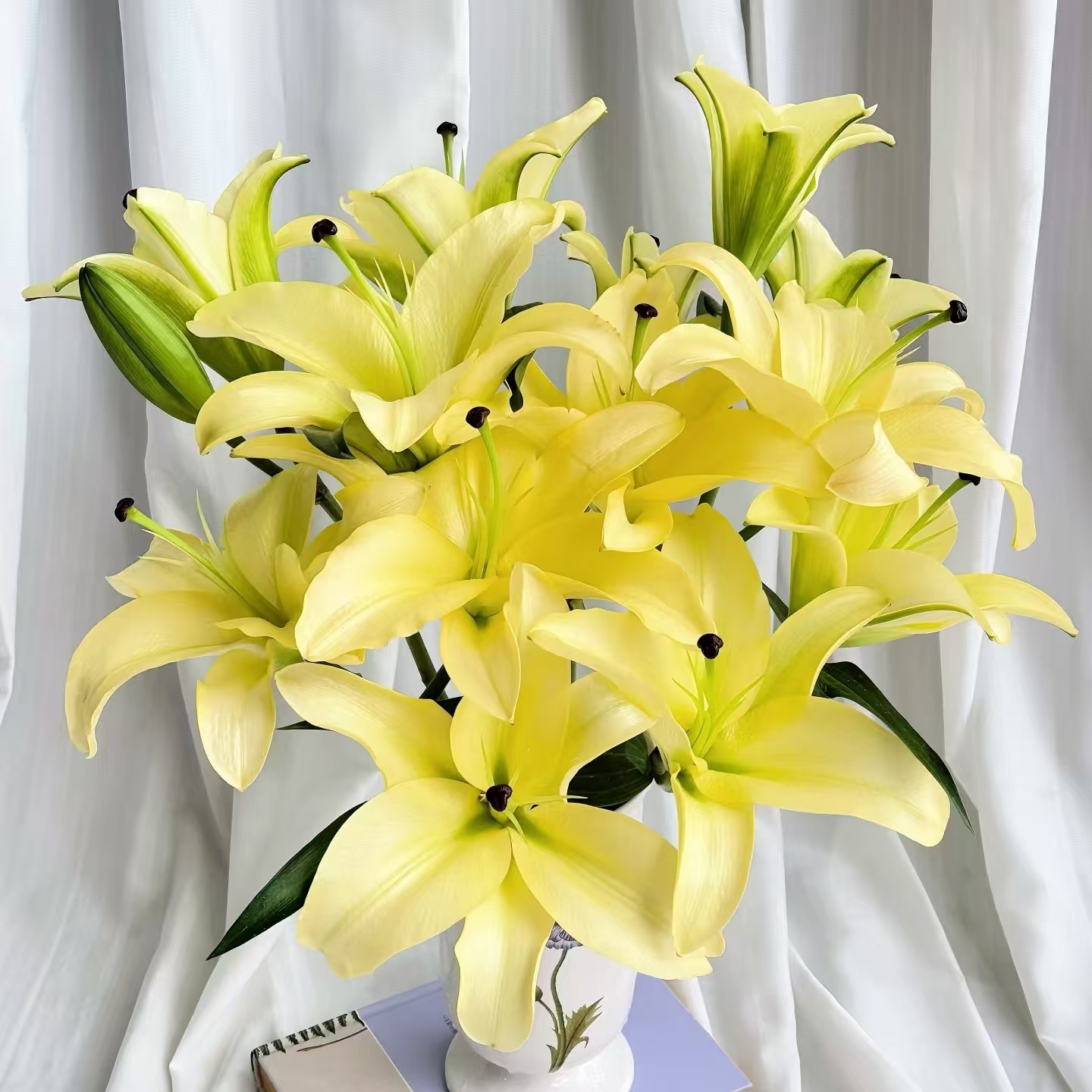5枝黄天霸双头百合10个花苞 香水百合【两单顺丰冷链或京东快递】