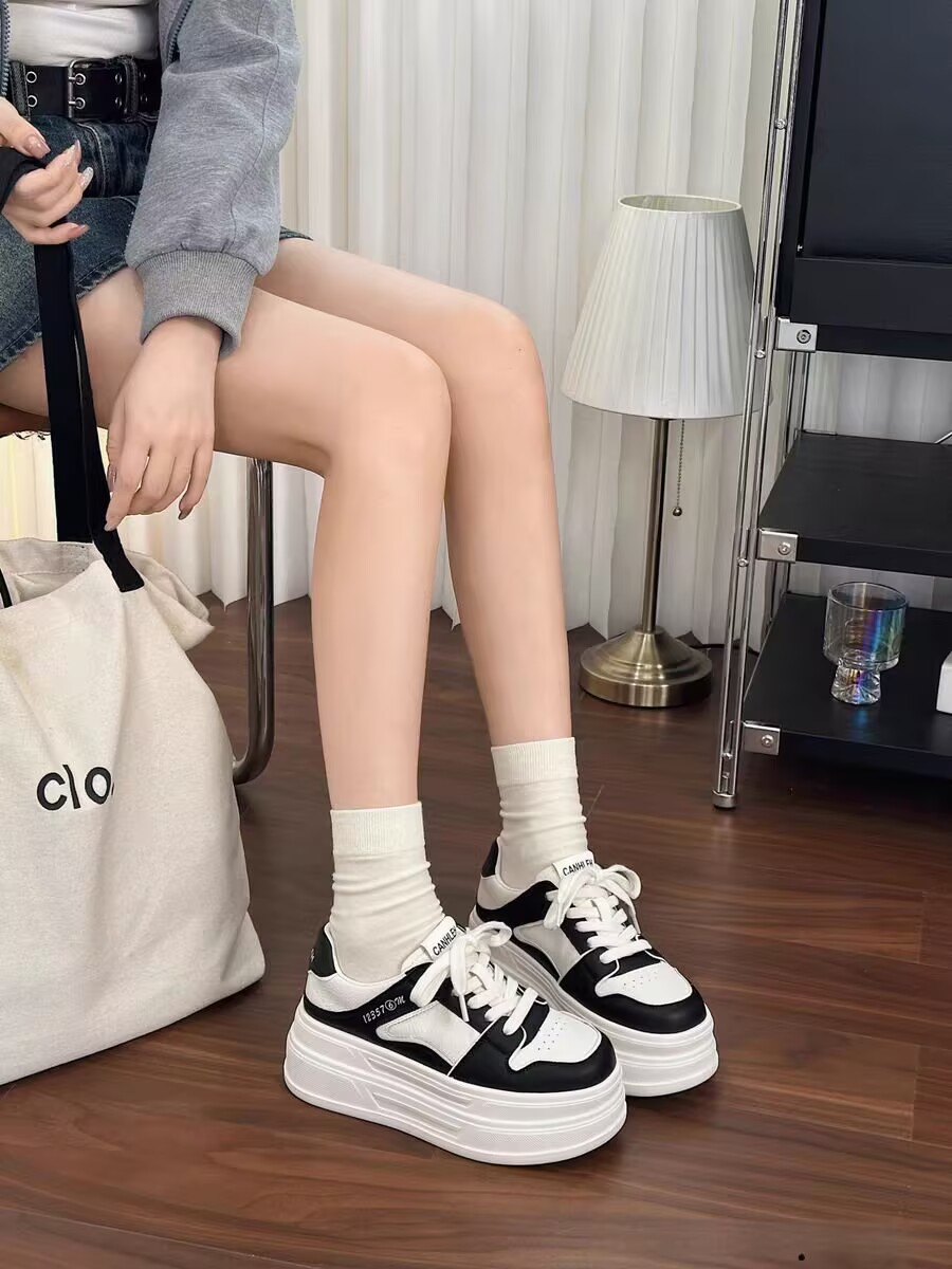 1908板鞋厚款增高圆头秋季时尚休闲鞋休闲鞋高帮潮流