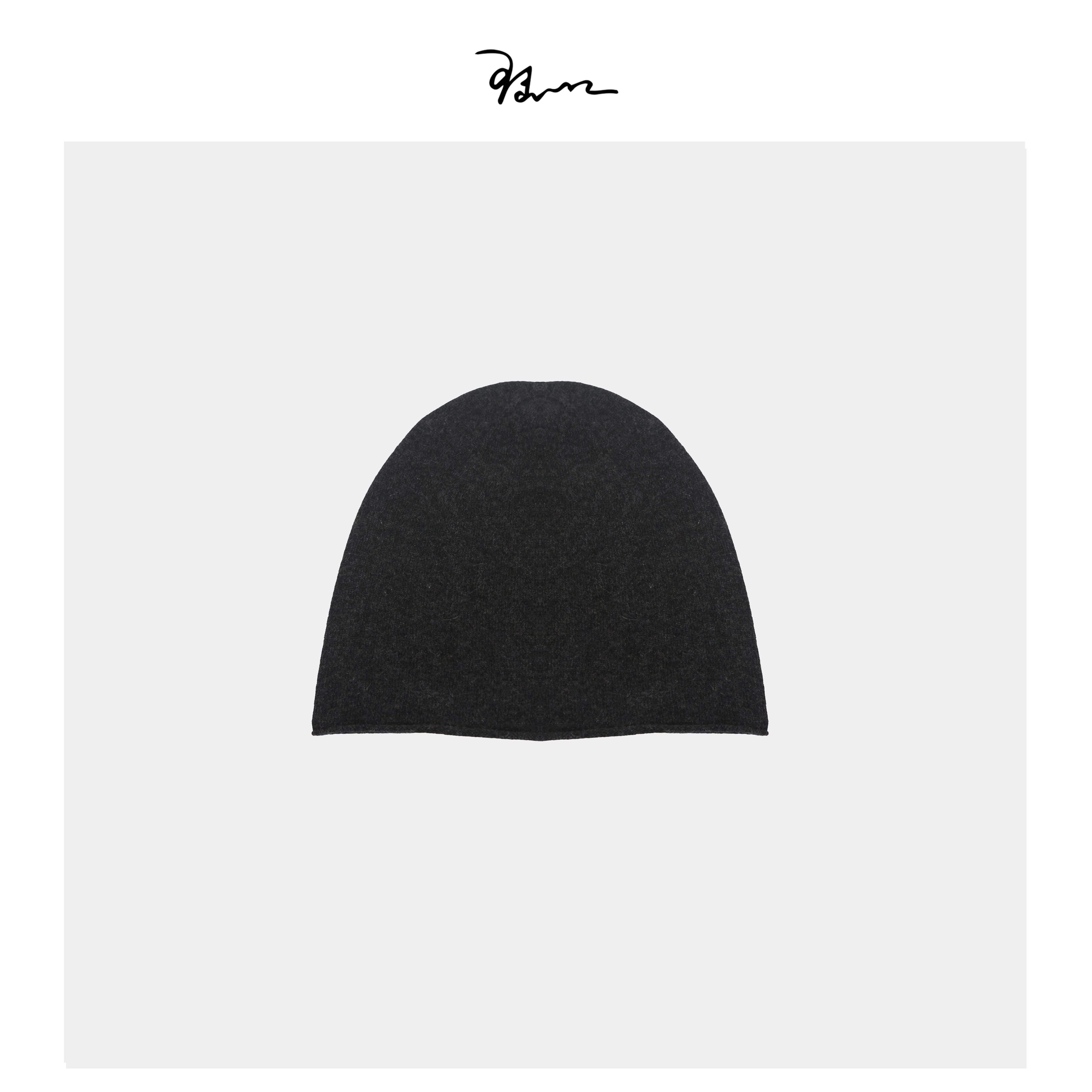 【灰羊绒帽】陆一口定制北欧小众极简羊绒毛线帽