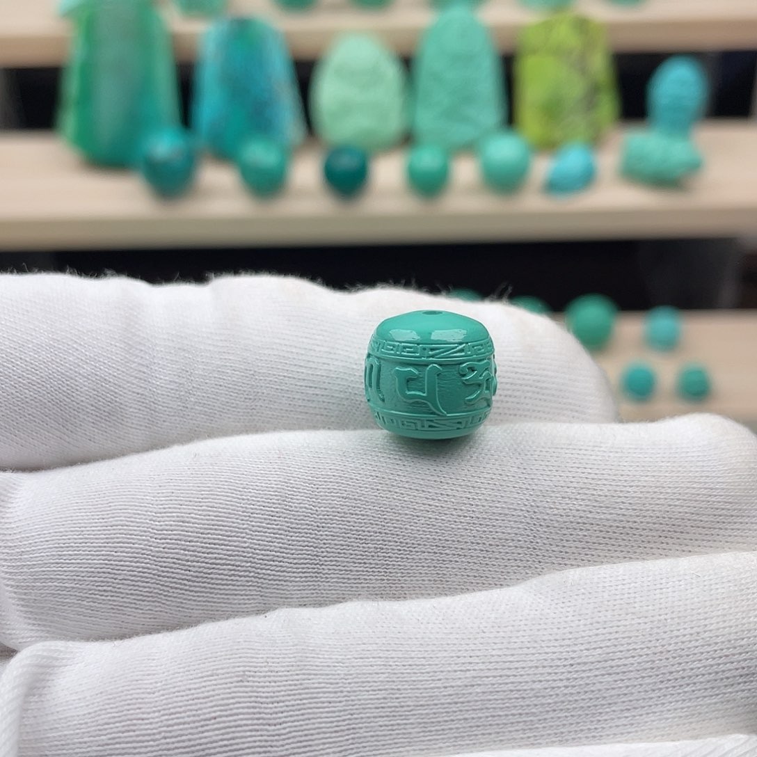 ****•湖北秦古绿料13mm六子箴言