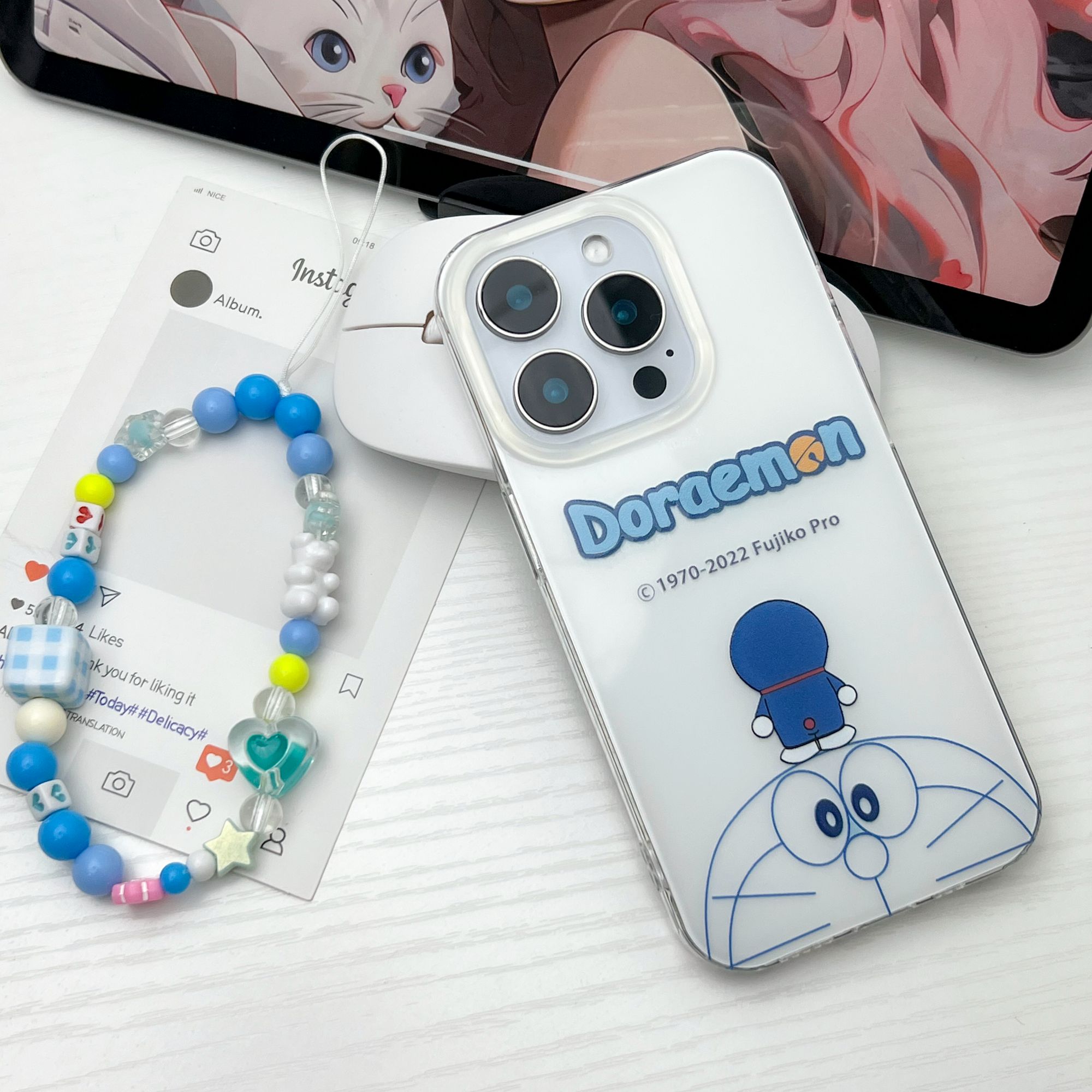 IMD手机壳卡通背身哆啦A梦适用苹果16iPhone15华为小米oppovivo
