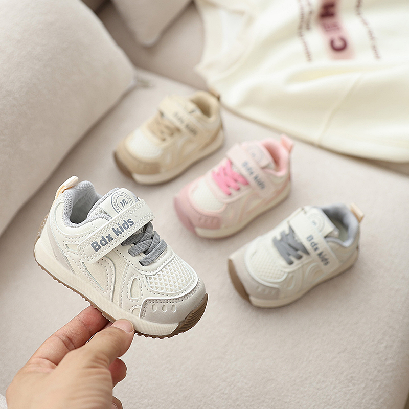 皮面/网面可选学步鞋防滑运动鞋女童鞋ins风透气软底男宝宝单鞋