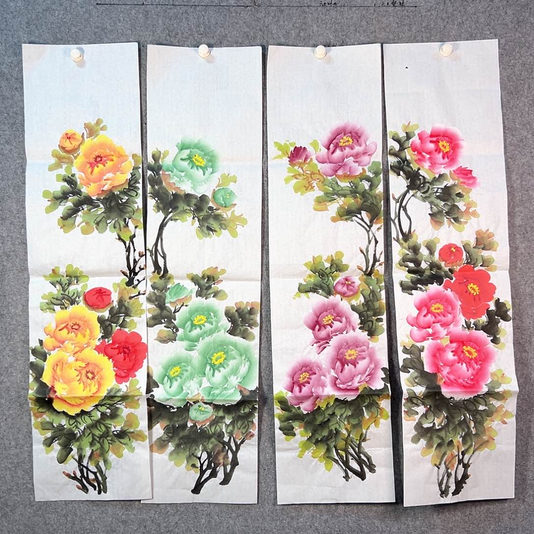 国画364 山水黔城市中心的一栋