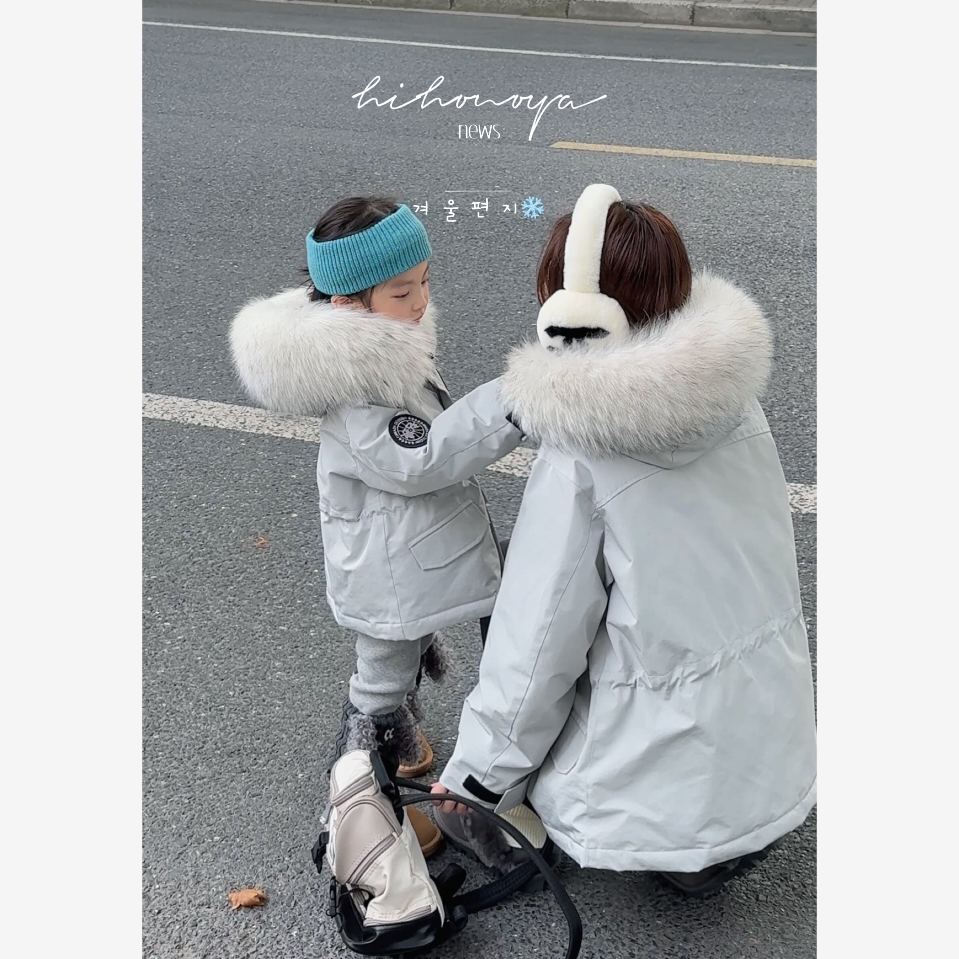 【冰川派克】十Hihoniya~2025冬季一家三口特氟龙三防狐狸毛派克服