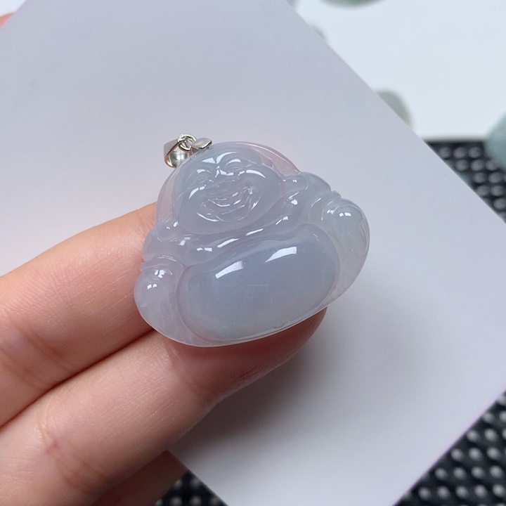 翡翠未镶嵌颈饰佛公