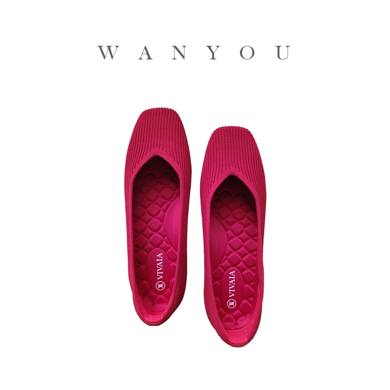 VIV07-VIV09船鞋运动舒适时尚休闲编织鞋 紅色YP-V113-23