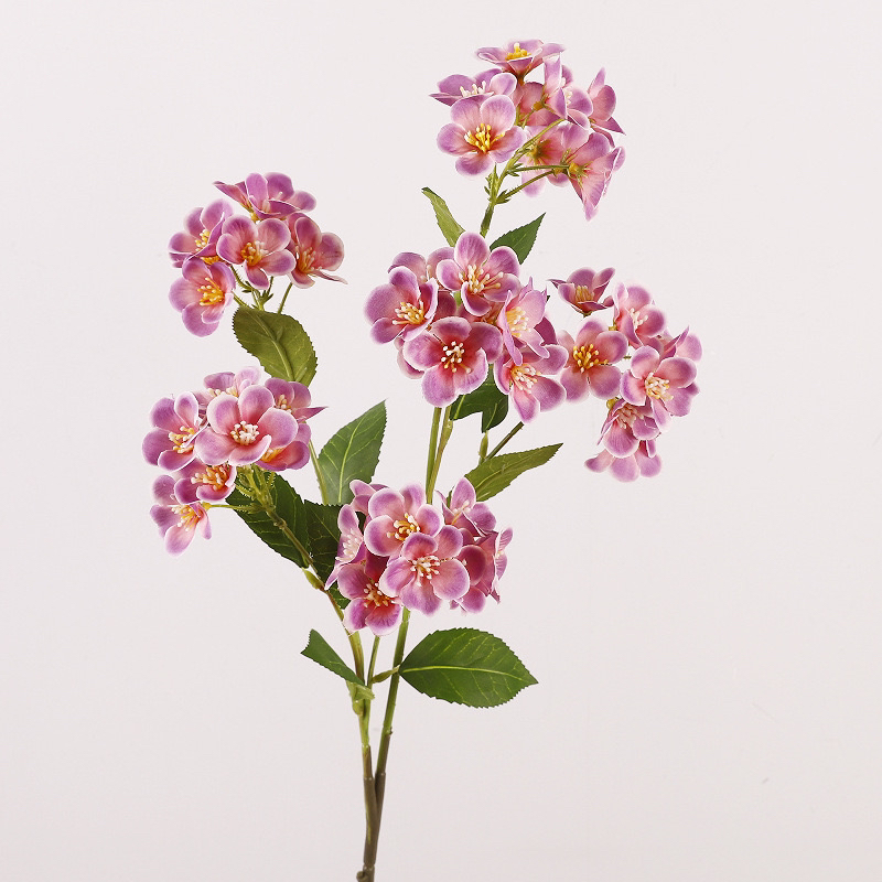 海棠花仿真花多头可水洗桌面装饰假花餐桌花艺