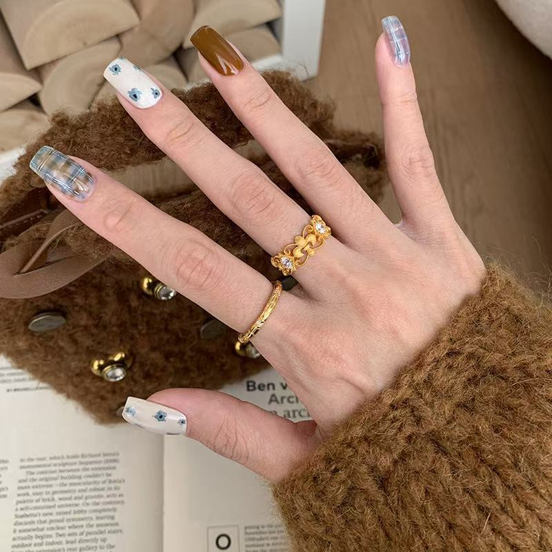 铜合金戒指 D190 时尚轻奢气质百搭优雅小众个性ins冷淡风戒指