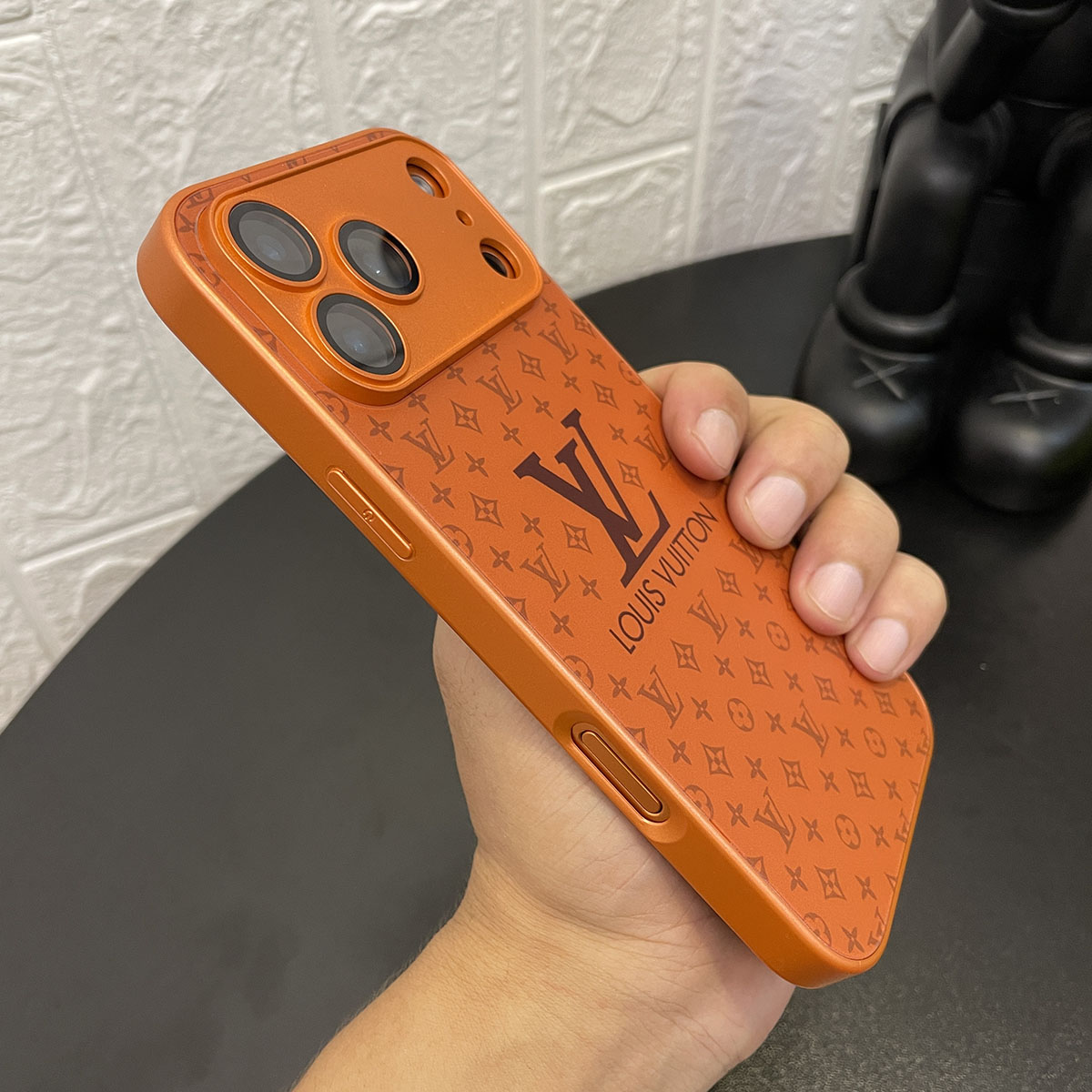 橙色适用苹果17ProMax手机壳16玻璃15全包14防摔13高级感12保护套