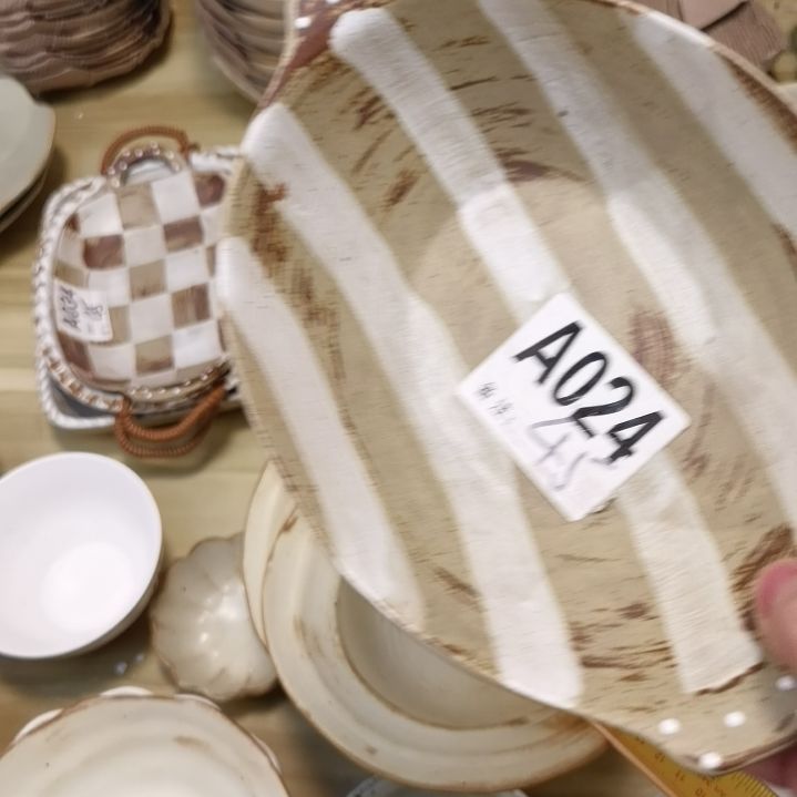 瓷片正品粗陶蛋形双耳一个