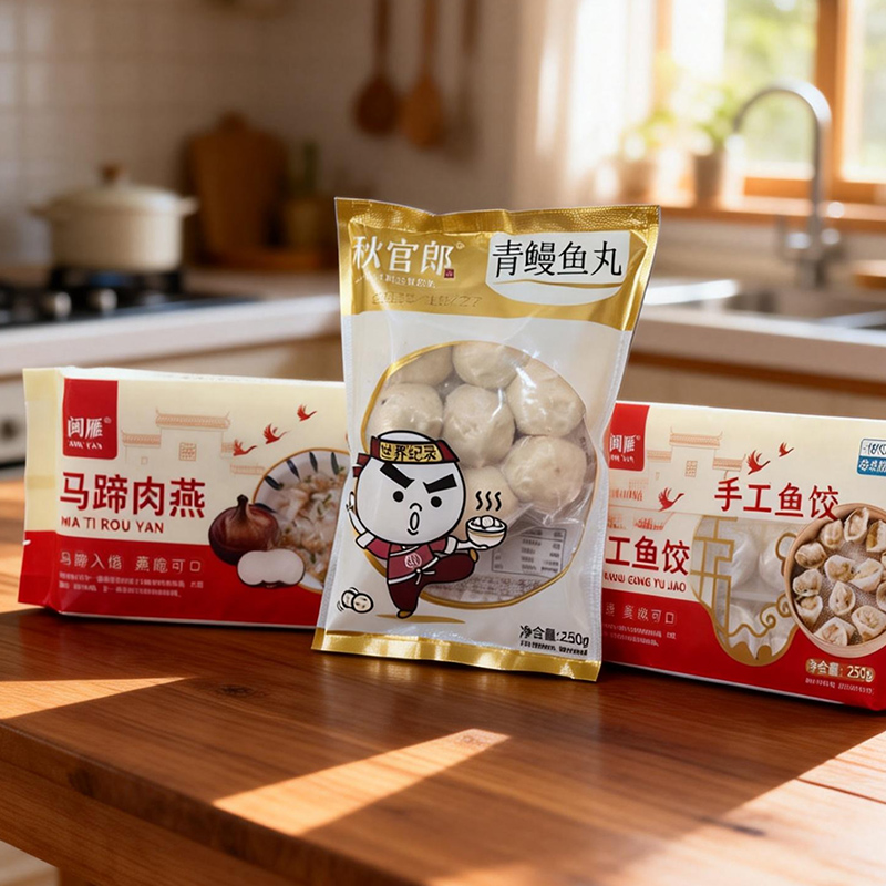 福州连江特产鳗鱼丸马蹄肉燕手工鱼饺手工制作