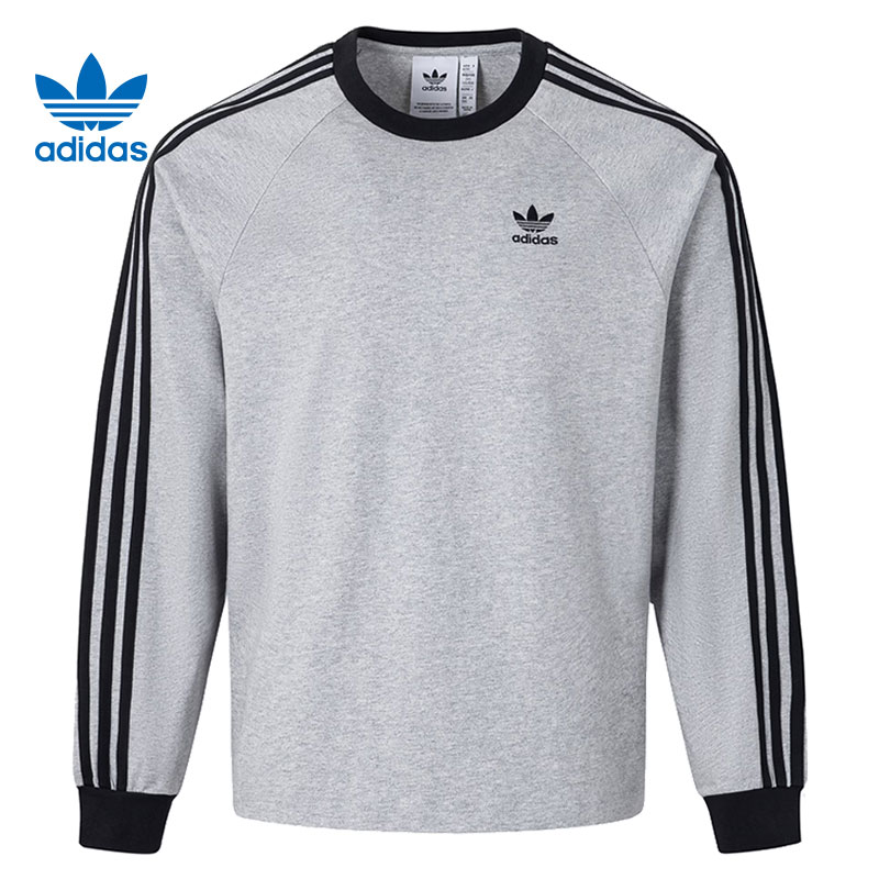 西adidas阿迪达斯三叶草男子运动休闲长袖T恤KE5826