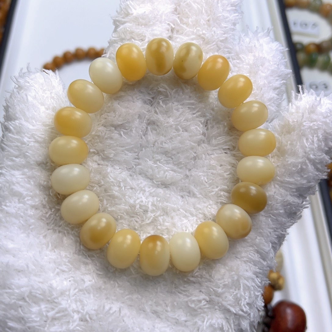 菩提根/象牙果手串一颗微瑕干磨