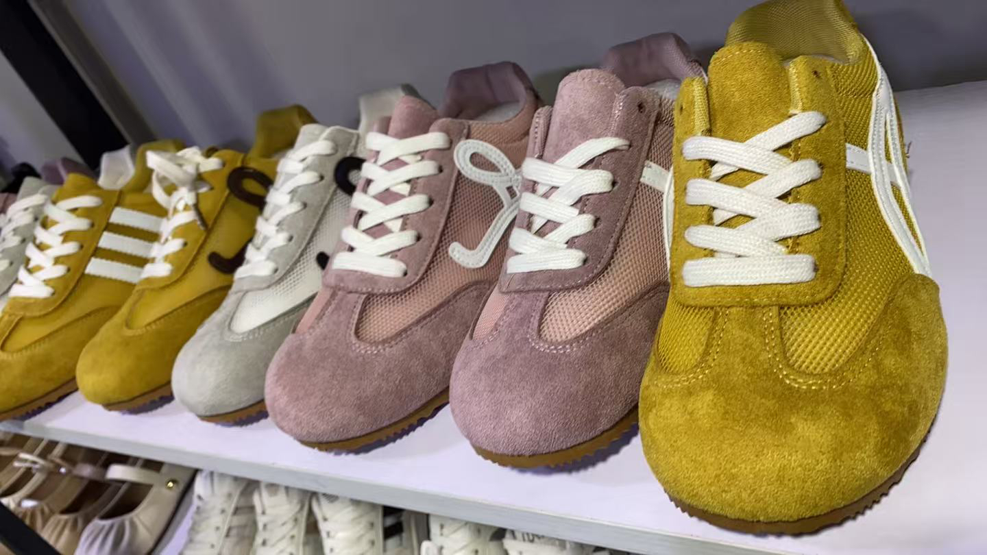 夏季新款小众百搭网面透气运动减震德训女鞋