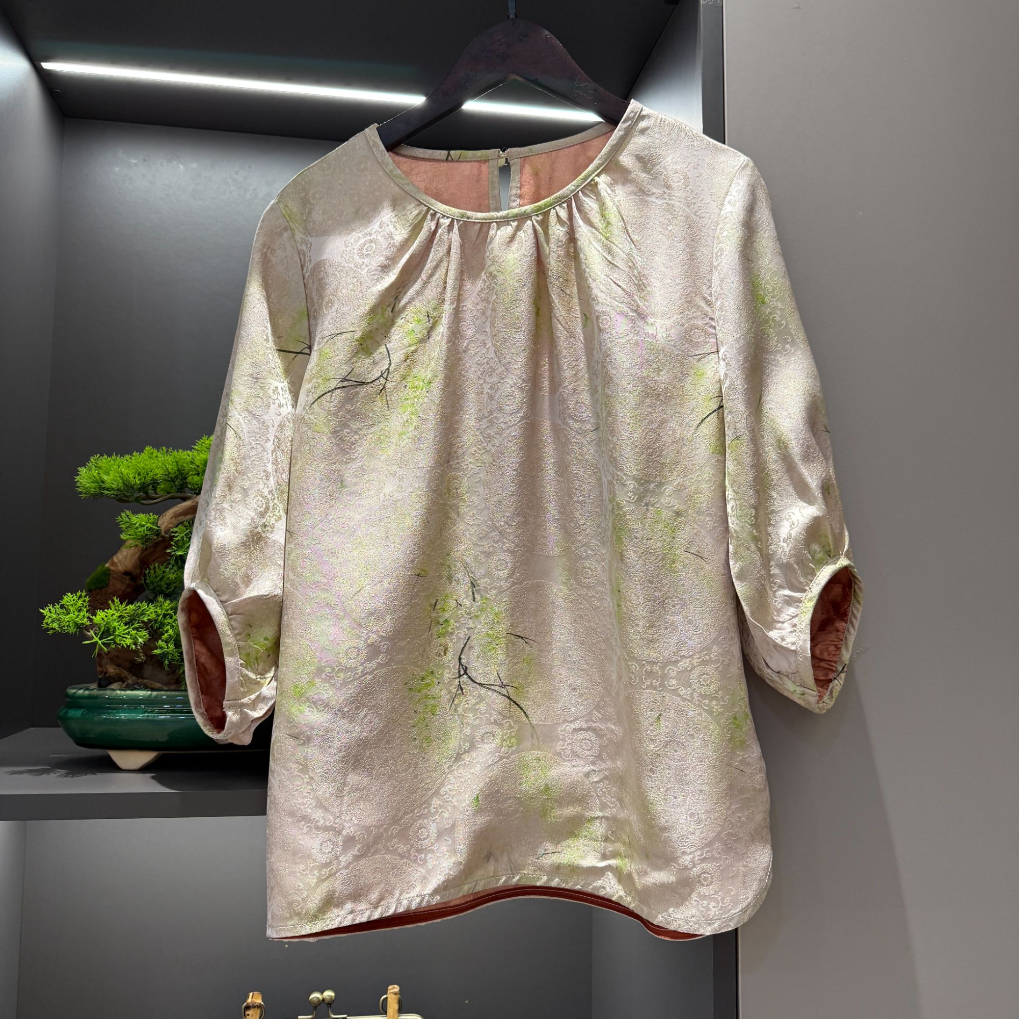 中式上衣复古传统金丝改良夏季女装宽松气质上衣3278