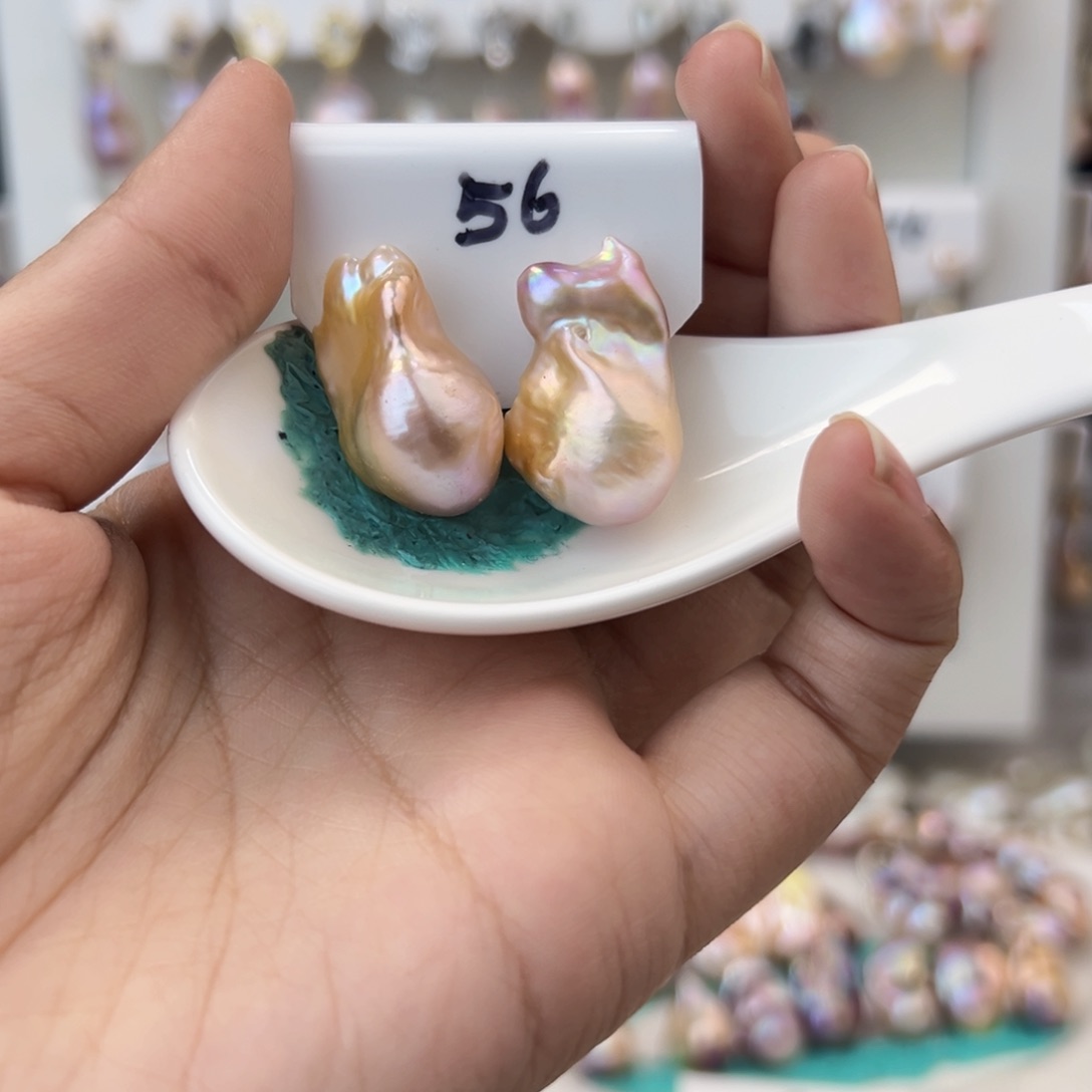 淡水珍珠耳饰银S925镶嵌